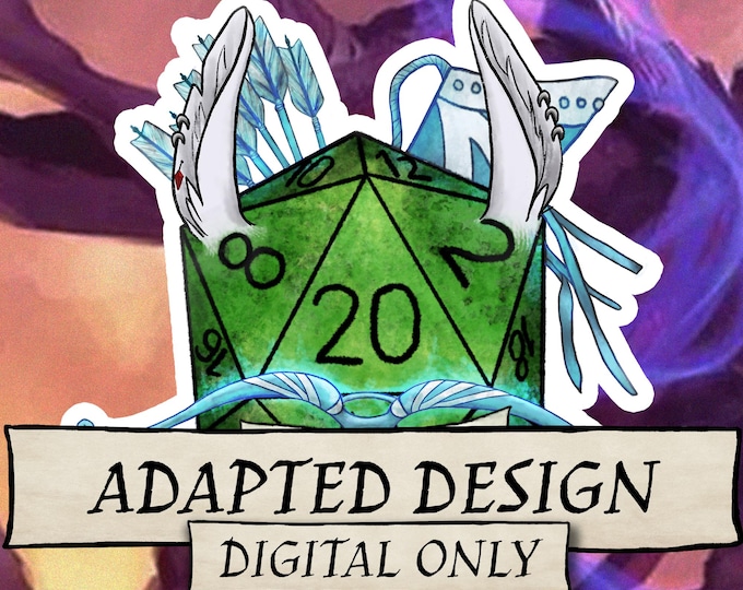 Adapter DnD Class Design DIGITAL FILE ONLY - Customise a class sticker for your character - D20 Dungeons and Dragons