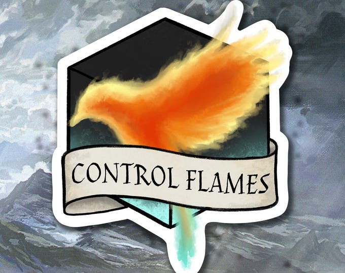 Control Flames Sticker DnD Sticker - Dungeons and Dragons