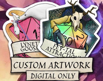 Custom Artwork DIGITAL FILE ONLY DnD Class Design - Personal Art For Your Character - D20 Dungeons and Dragons