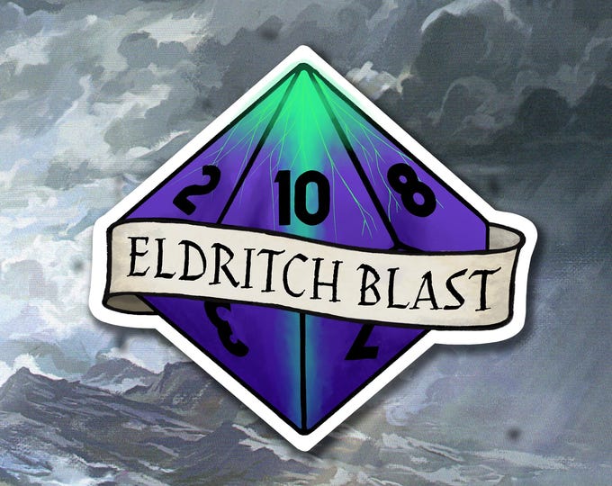 Eldritch Blast Sticker DnD Sticker - Dungeons and Dragons