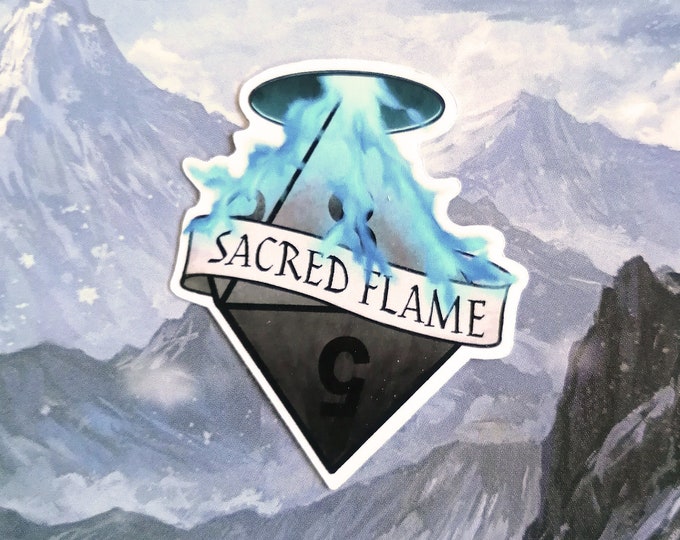 Sacred Flame Sticker DnD Sticker - Dungeons and Dragons