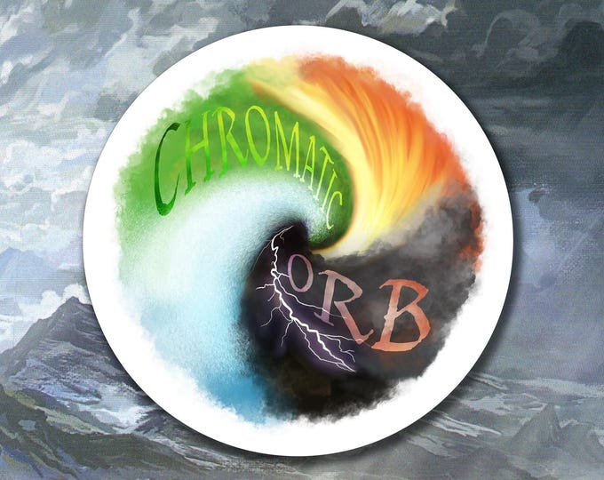 Chromatic Orb - Spell Sticker - Dungeons and Dragons Sticker for Tabletop Game Fans