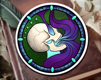 Necromancy Sticker - Soft Velvet Paper DnD Design for Enchanted Decor or Gift for Wizards & Warlocks