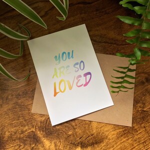 Tarjeta de felicitación Eres tan amada - A6 - Interior en blanco