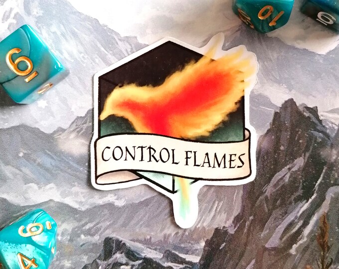 Control Flames Sticker DnD Sticker - Dungeons and Dragons