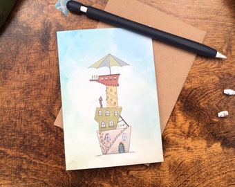 Cute Summer House Greetings Card - tiny house - cute card