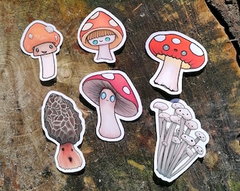 Mushroom Friends Sticker Pack - Cute Stickers - Journal Stickers - Bullet Journal - Fall Stickers