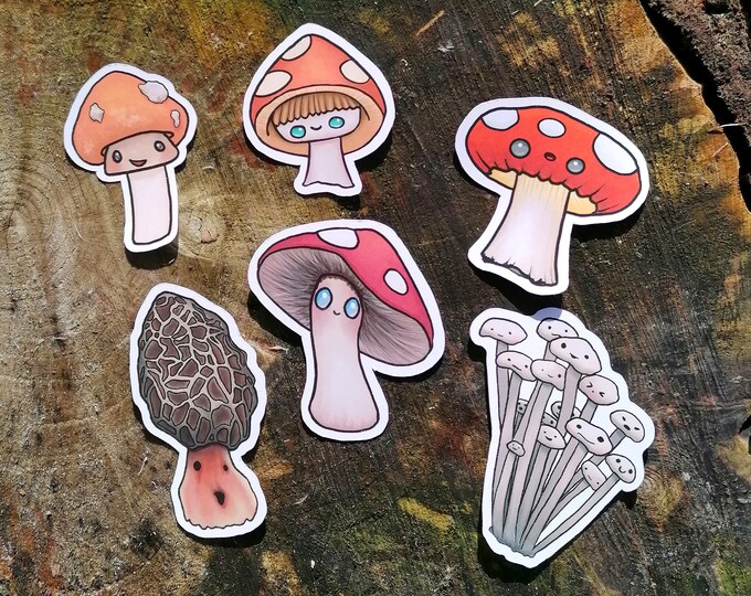 Mushroom Friends Sticker Pack - Cute Stickers - Journal Stickers - Bullet Journal - Fall Stickers