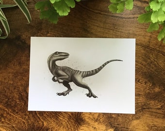 Clever Girl - Art Print - Raptor - Dinosaur Art Print - A5