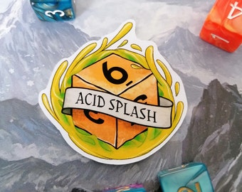 Acid Splash Sticker - DnD Sticker - Dungeons and Dragons