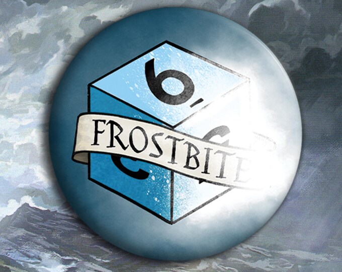 Frostbite Badge - Spell Badge - 38mm Badge - Dungeons and Dragons Badge