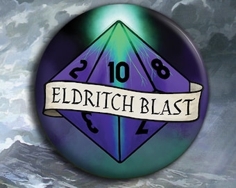 Elritch Blast - Spell Badge - 38mm Badge - Dungeons and Dragons Badge