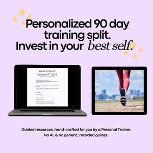 Op maat gemaakt trainingsplan, gepersonaliseerde trainingsgids voor 3 maanden, personal trainer-programma, fitnesscoaching