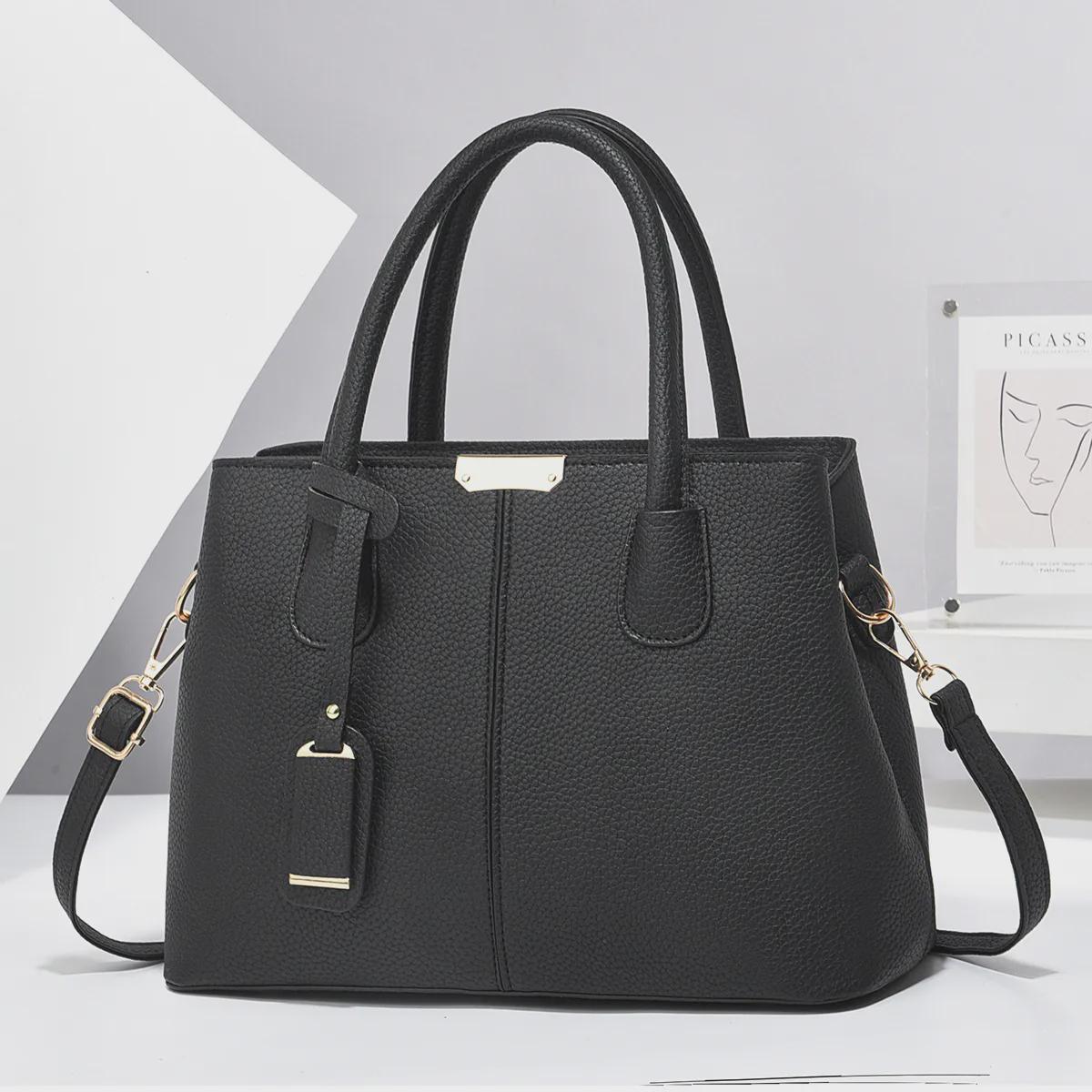 Borsa main Donne | Borsa cabas in pelle a grana ALYSSA Blue pastello | Oh My Bag