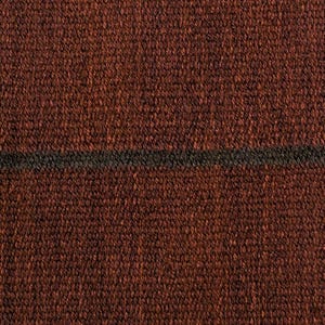 Handwoven Scandinavian Minimalist Modern Wool Rug: Brown & Burgundy Striped Flatweave Area Carpet, Custom Sizes Available