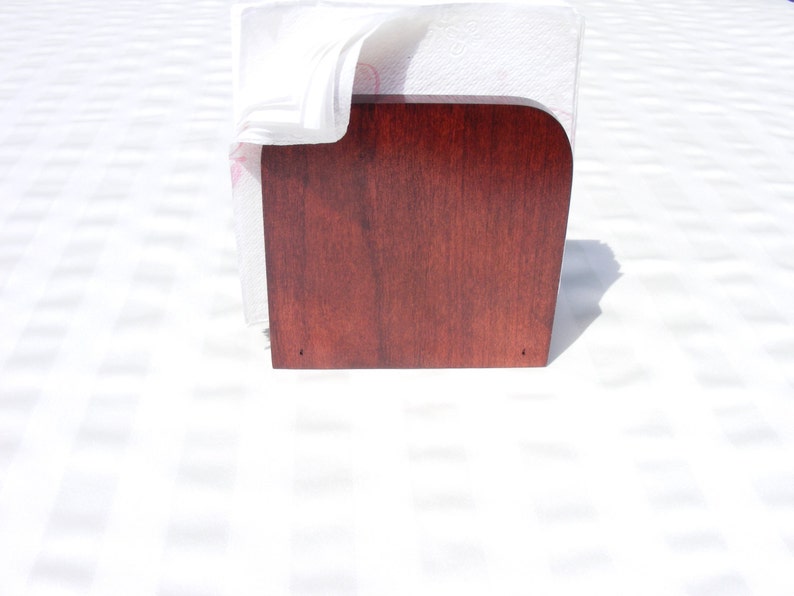 Cherry Or Dark Cherry Napkin Holder Desk Organizer Mail Etsy