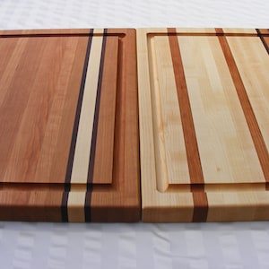 Countertop Butcher Chopping Block XL and XXL Signature Stripe Extra Thick Extra Deep Well Groove Carving Serving Pastry Board Free Shipping