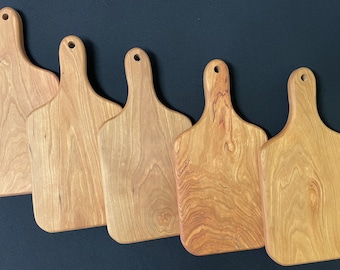 Set of 5 Solid Cherry Sandwich Cheese Paddle Boards #2 Special Price Perfect Gift Giving American Hand Made in West Virginia Free Shipping