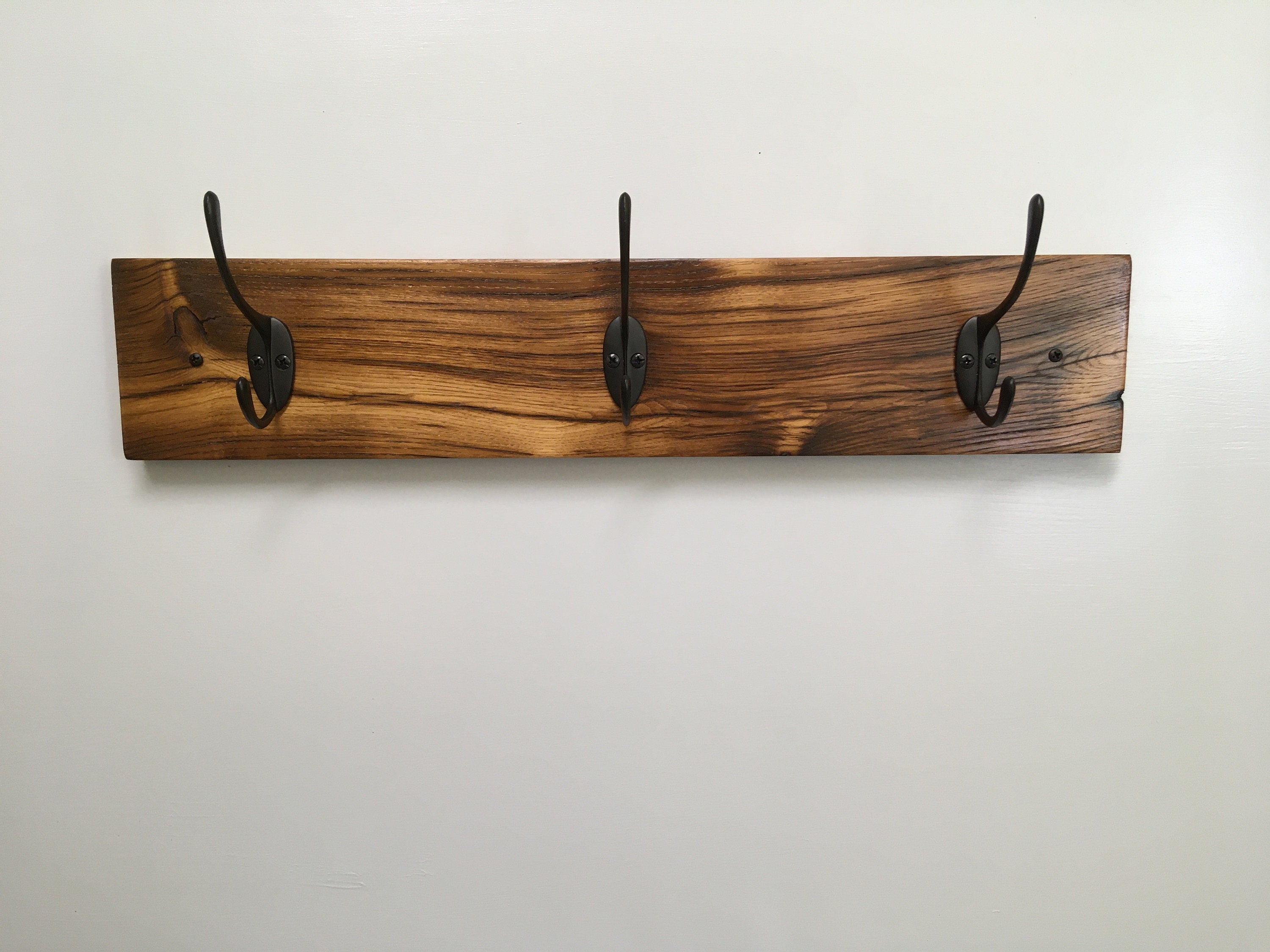 DIY Heavy Duty Black Metal Coat Wall Hooks Hangers Buy Etsy
