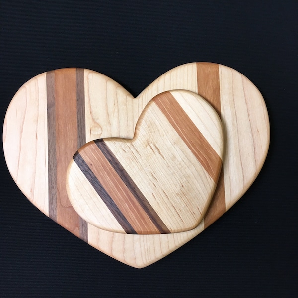 Regular Mini or Gift Set Heart Cutting Board Trivet Charcuterie Butter Board Romantic American Handmade WV Buy 3 Special Price Free Shipping