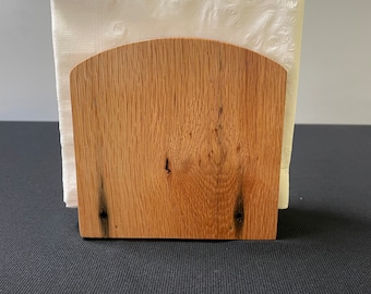 Oak Barn Wood Napkin Holder Mail Caddy Desk Organizer Rustic Primitive Free Shipping