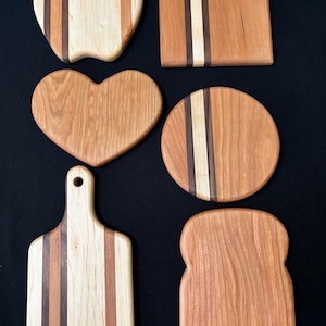 Mini Novelty Cutting Boards 6 Shapes 3 Colors Charcuterie Board Dorm Room Brown Bag Coaster Appreciation Stocking Gift Free Shipping