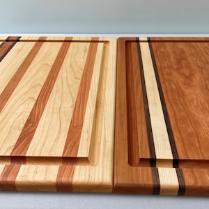 XL and XXL Signature Stripe Cutting Board Extra Deep Juice Well Groove Serving Carving Board All Time Best Seller Hard Wood WV Free Shipping