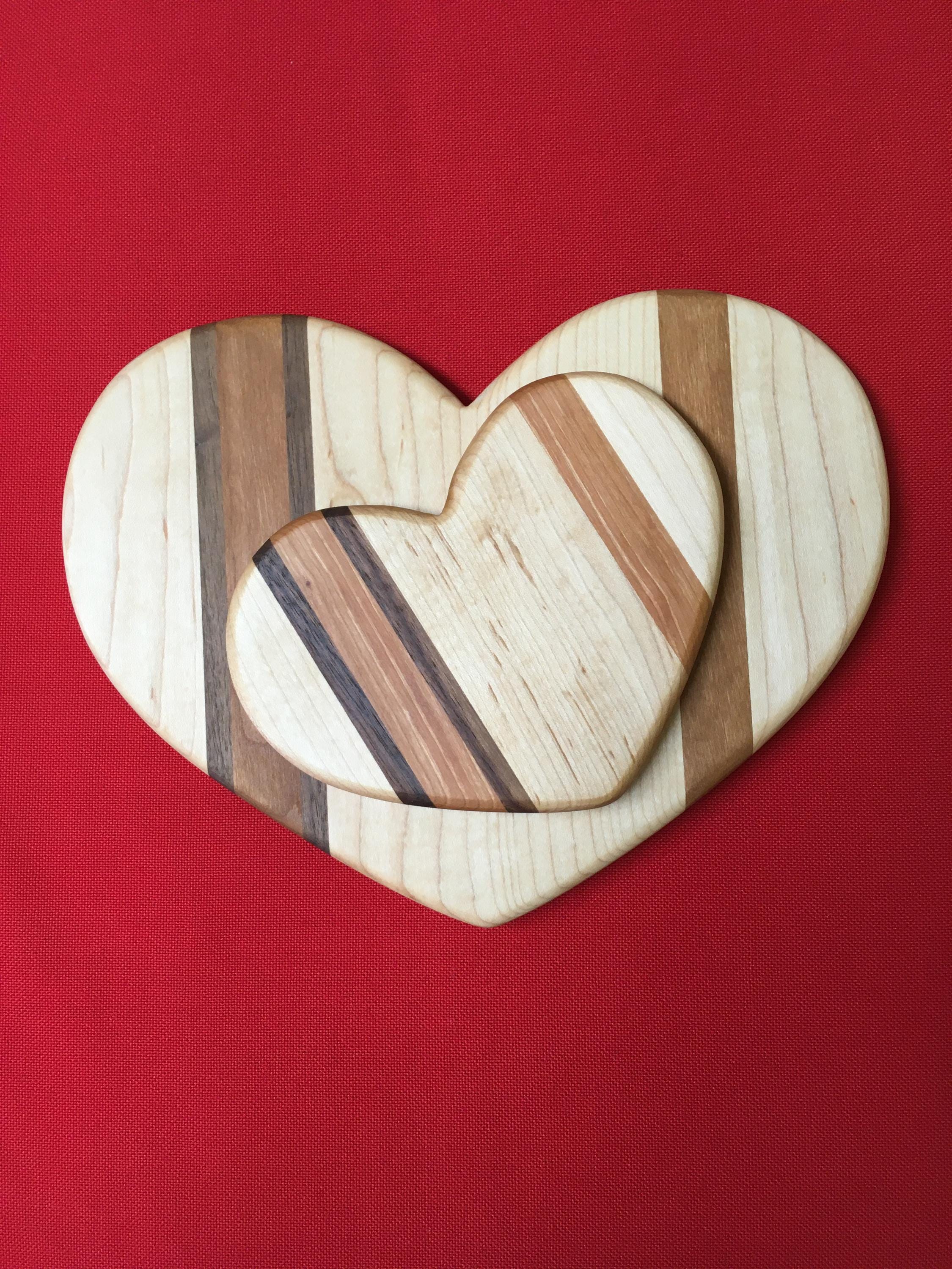 Regular Mini or Gift Set Heart Cutting Board Charcuterie Trivet Butter Board Romantic Novelty American Handmade WV Free Shipping