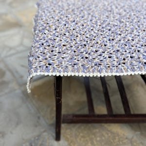 Handmade Crochet Lace Tablecloth: Boho Square Table Cover 29&quot;