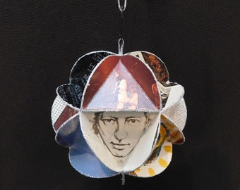 Eric Clapton Album Cover Ornament Made From Repurposed Record Jackets - Eco Friendly Music Decor