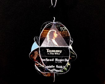 The Who TOMMY Album Cover Ornament Made Of Record Jackets: Eco-Friendly Repurposed Recycled Music Decor