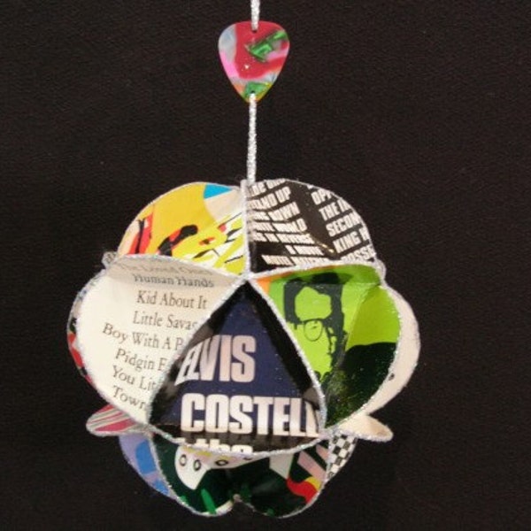 Elvis Costello Album Cover Ornament Made Of Record Jackets