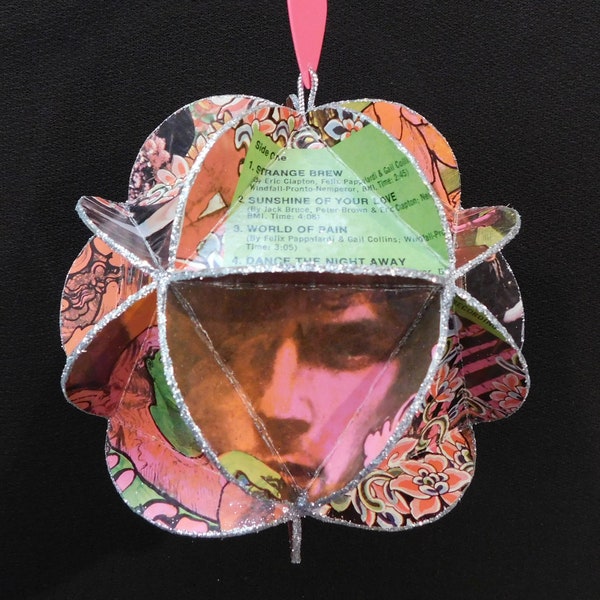 Cream Band "Disraeli Gears" Album Cover Ornament Made Of Record Jackets - Eco-Friendly Music Decor