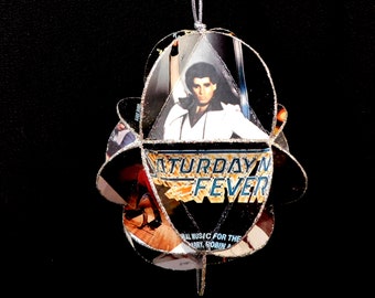 Saturday Night Fever Album Cover Ornament - Bee Gees, John Travolta, Disco