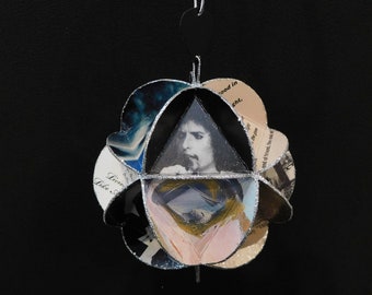 Bob Dylan Album Cover Ornament Made From Record Jackets - Folk Rock Music, Eco-Friendly