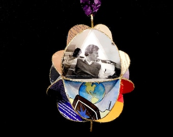 James Taylor Album Cover Ornament Made Of Record Jackets - Eco Friendly Music Decor Repurposed Recycled