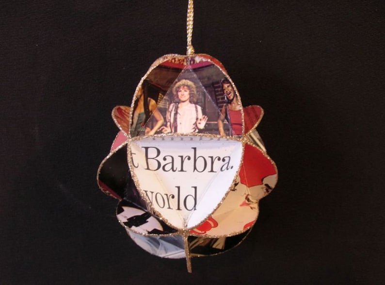 Barbra Streisand Album Cover Ornament Made Of Repurposed Record Jackets