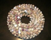 Wine Cork Wreath or Centerpiece - Home or Bar Harvest Themed Decor
