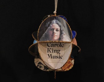 Carole King Album Cover Ornament Made Of Record Jackets, Soft Rock, Eco-Friendly Music Decor