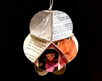 Mary Poppins Album Cover Ornament Made Of Repurposed Record Jackets