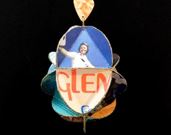 Glen Campbell Album Cover Ornament Made Of Repurposed Record Jackets - Eco Friendly Music Decor