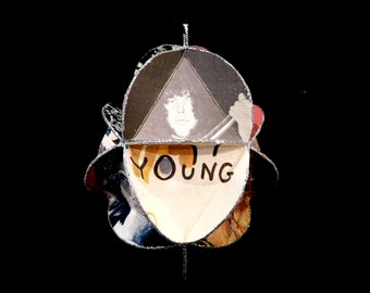 Neil Young Album Cover Ornament Made From Repurposed Record Jackets - Eco Friendly Music Decor