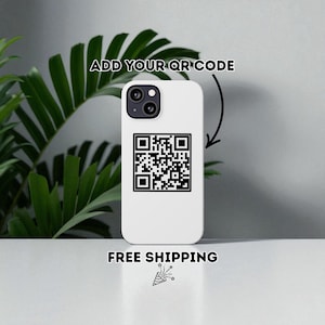 Custom Phone Case with QR Code – Add Instagram, Business Card, or Any Link – Personalized Gift – iPhone Compatible
