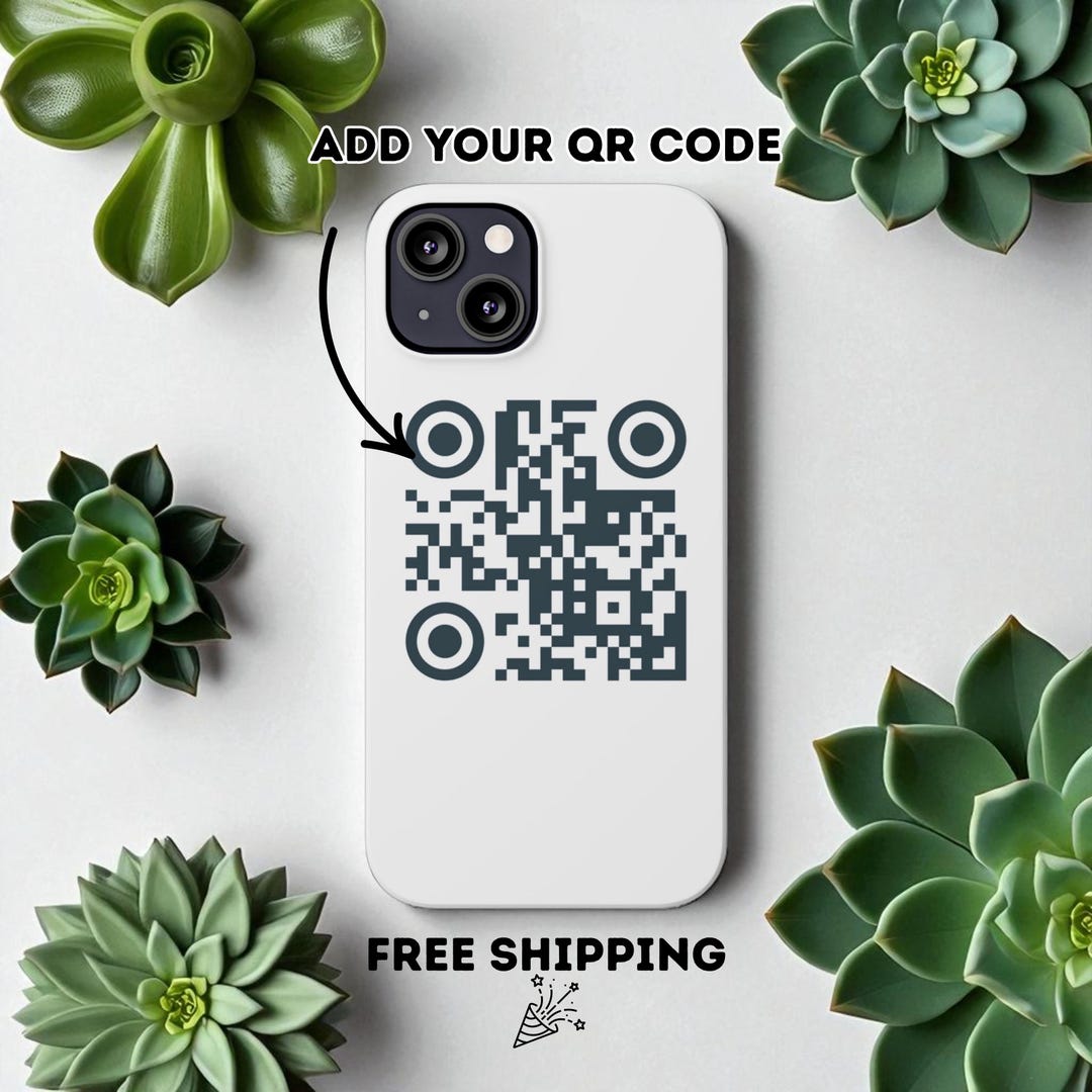 Iphone Accessory Qr Code Custom QR Code iPhone Case – Personalized Phone Cover With Your Link ...