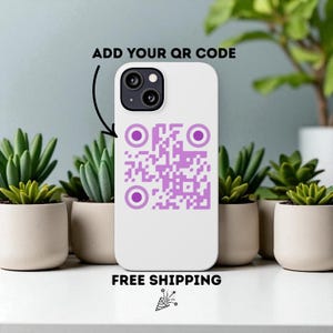 QR Code iPhone Case – Create Your Own Custom Link – Unique Gift Idea – All Models Available, Custom İphone Case, Personalized Phone Case