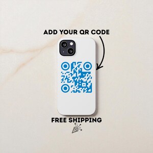 Custom QR Code Phone Case – Add Any URL or Social Link – Works with All iPhones, Custom İphone Case, Personalized Phone Case