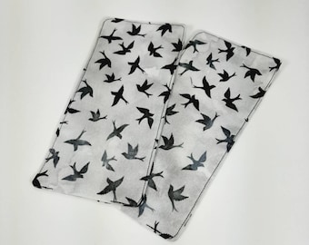 Warm/cold therapy eye pillow, microwavable unscented sleep rice mask, wedding gift, girls' weekend spa, sinus headache pressure rice pack