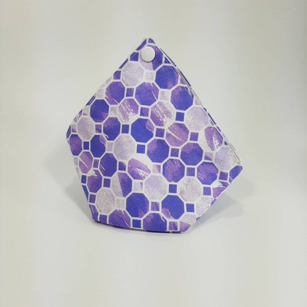 Purple Bento bag yarn bowl, reusable eco-friendly zero waste dumpling pouch, yarn cake keeper, small cotton project bag, storage organizer