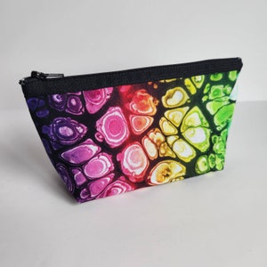 Custom Hand-painted Oil Slick Bag / Trippy Rainbow Handbag 