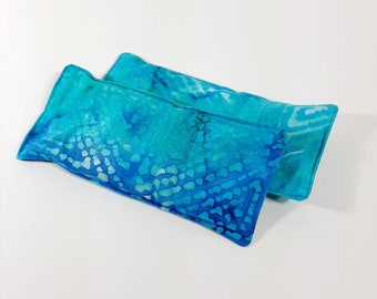 Warm/cold therapy eye pillow, microwavable unscented sleep rice mask, wedding gift, girls' weekend spa, sinus headache pressure rice pack